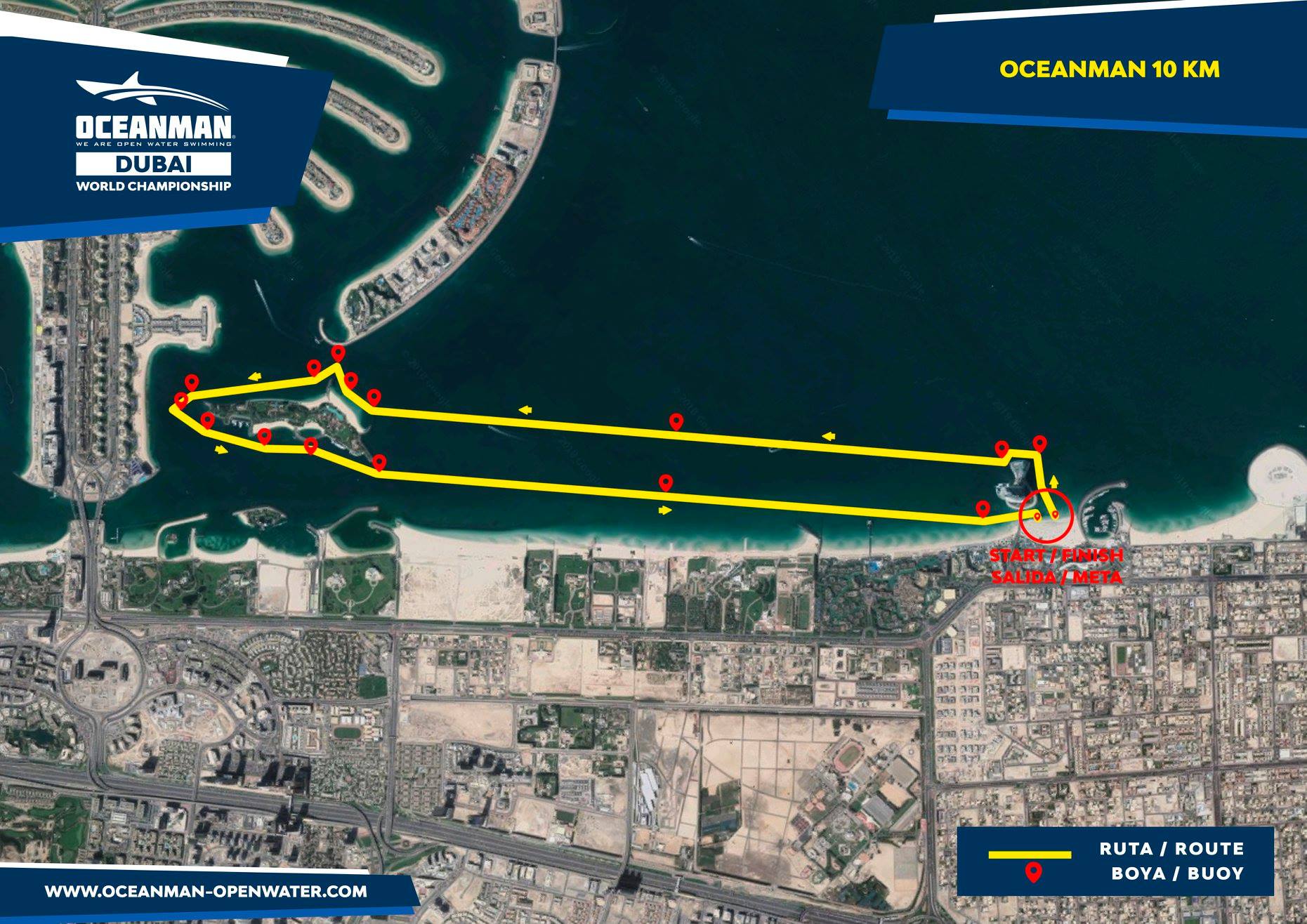Traseu Oceanman Dubai 10 km - Paul Georgescu