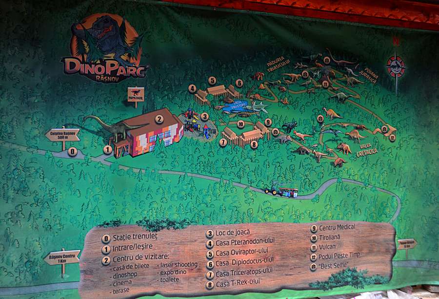 Harta Dino Parc Rasnov