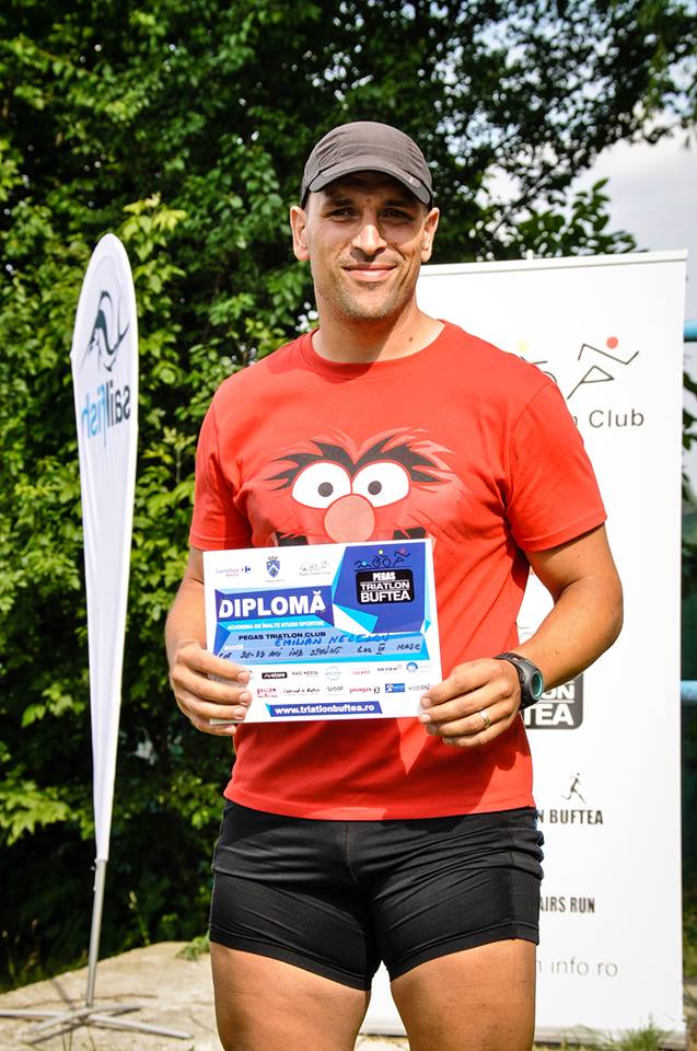 Emilian Nedelcu - podium Pegas Triatlon Buftea