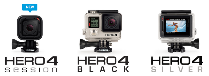 GoPro HERO4 Session vs black vs silver