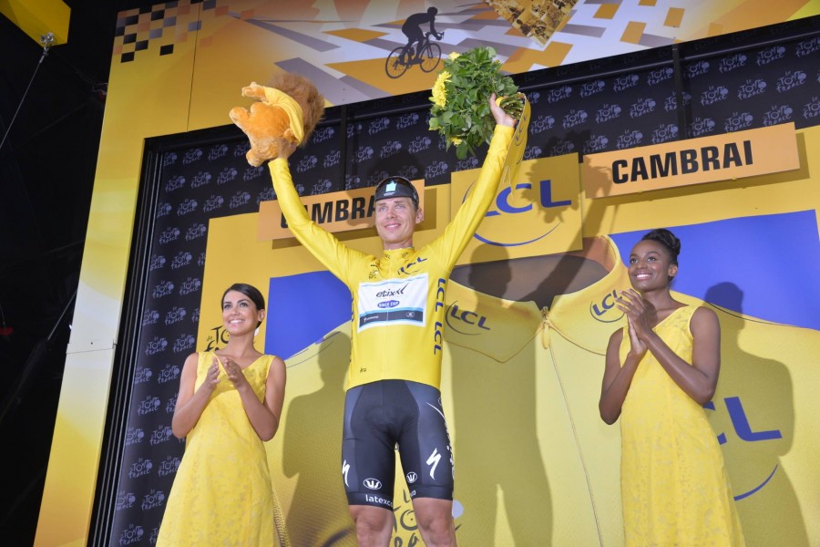 Tony Martin tricou galben Turul Frantei 2015 etapa IV