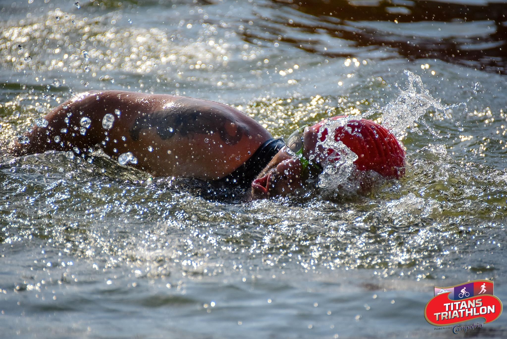 Emilian Nedelcu - proba inot - lacul IOR - Titans Triathlon