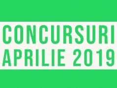 Concursuri sportive luna aprilie 2019