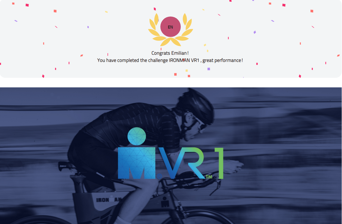 Ironman VR 1 - diploma participare