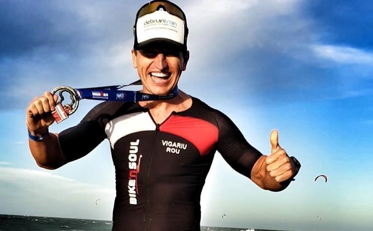 Mihai Vigariu - medalie Ironman Africa de Sud 2019