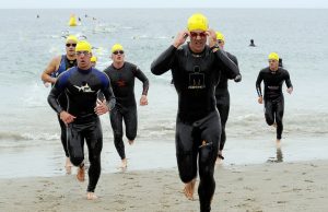 Concurs de triatlon - iesire apa
